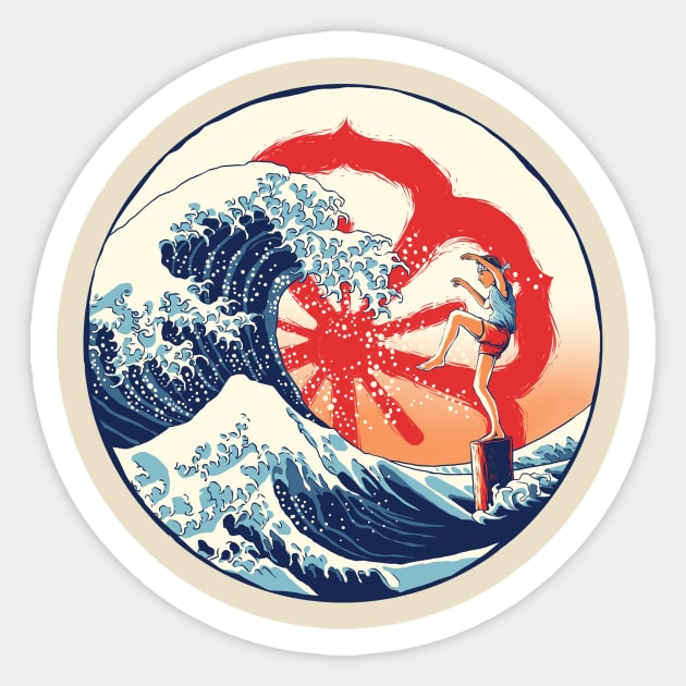 The Great Wave of Miyagi Sticker by byhq